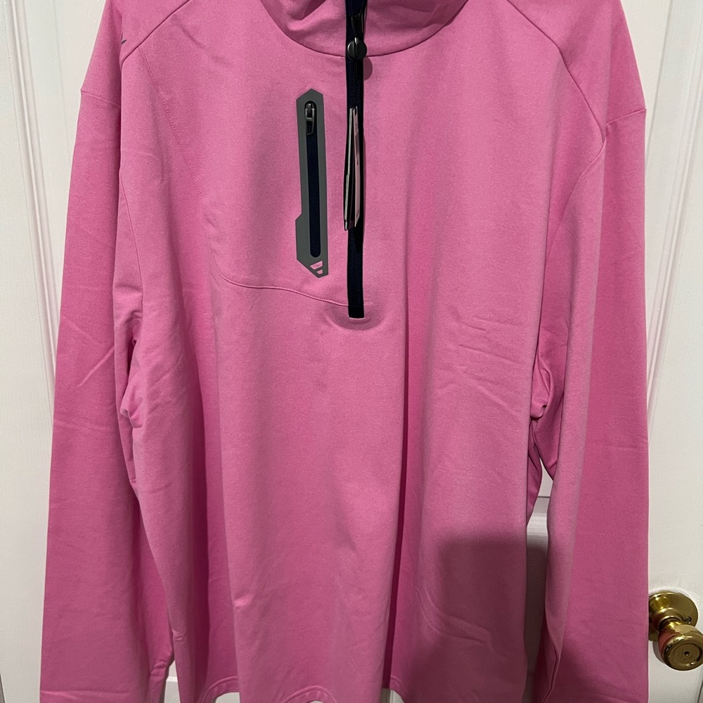 Ralph Lauren RLX Moisture Wicking Pink Half-Zip Golf Pullover
